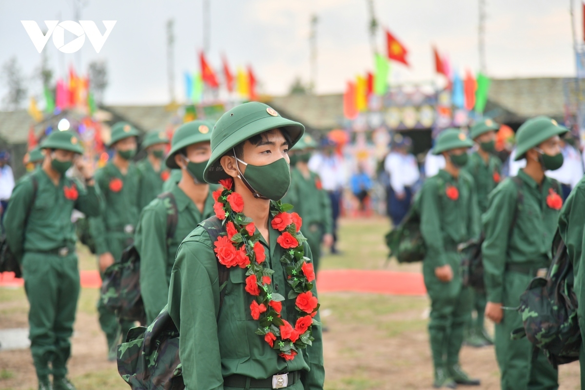 Thanh niên lên đường nhập ngũ năm 2022